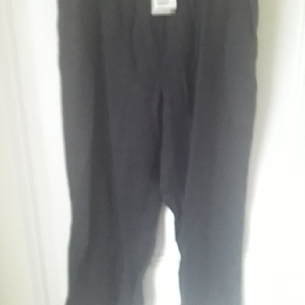 H and M black linen pull on pants XL new with tags